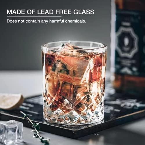 Qipecedm Drinking Glasses, 8 Piece Crystal Glass Cups, Mixed Glassware
