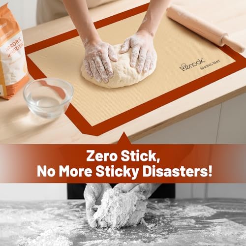 Silicone Baking Mat Set, 5-Piece, Round & Square