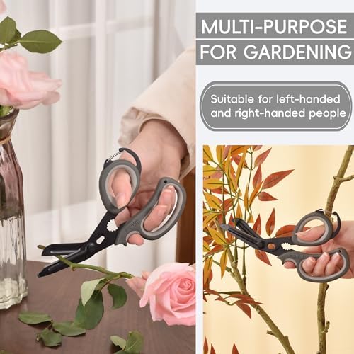 MEUUT All Purpose Scissors 2 Packs with Carabiner for Kitchen Outdoor