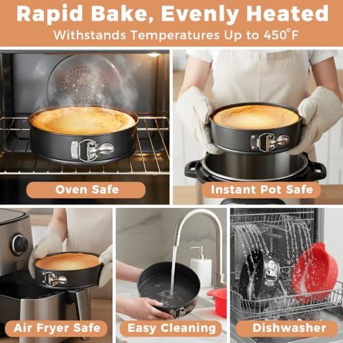 Springform Pan 9 Inch Spring Form Pan for Cheesecake with Protector