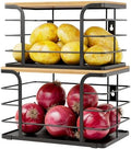 2 Pack Potato and Onion Storage Bin,Stackable Pantry Organizers and