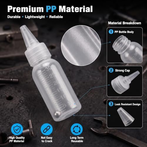 30ml Empty Paint Bottle, Squirt Pigment Condiment Container with Scale