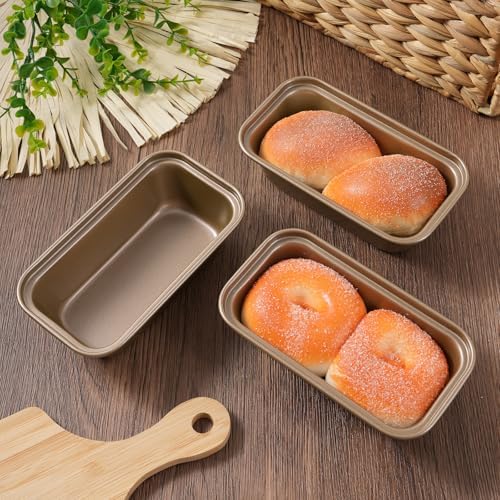 12PCS Mini Loaf Pans for Baking Bread, 6 x 3 x 2 Inches Small Banana