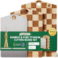 Pure Titanium Cutting Board, Bamboo Cutting Boards Set for Kitchen