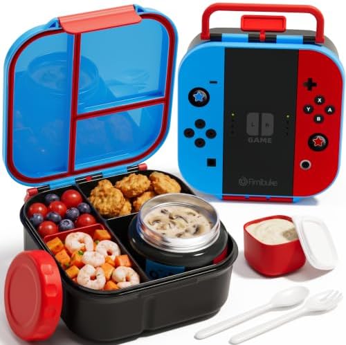 Fimibuke Bento Box for Kids, Toddler Lunch Box with 8.5oz Thermo Food
