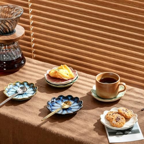 Ceramic Spoon Rest for Stove Top, Flower Cute Spoon Rest for Kitchen