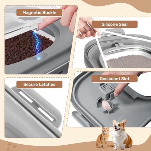 SEWIU Dog Food Storage Container Up to 2pack*20LB,Collapsible Dog Food