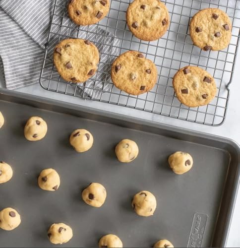 3-Piece Nonstick Baking Set – 2 Half Sheet Pans with Oven Crisp Baking