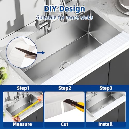 Silicone Sink Splash Guard & Edge Protector, 30 Inch Extra Long