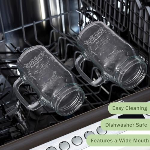 4 Pack 24Oz Mason jar cups with lids and straws, Mason Jars with