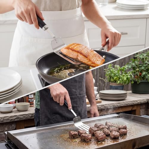 12.7-in Flexible Spatula Set, 18/8 Stainless Steel, 3.5-in Wide Turner