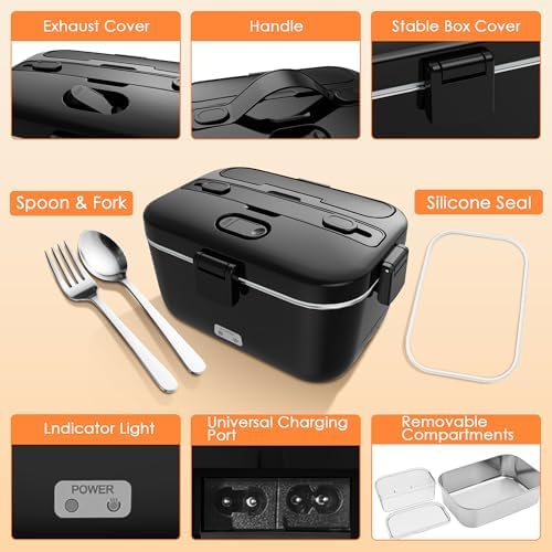 COZYEXPERT Electric-Lunch-Box-Heated-Food-Warmer 100W Heating Box for