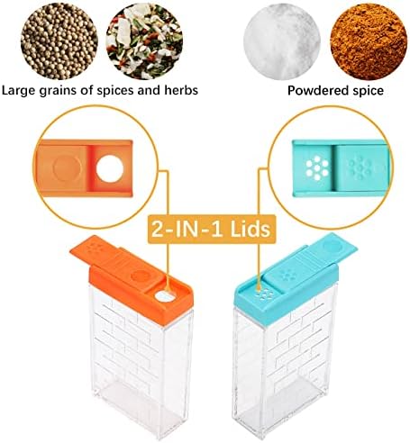 URALFA Spice Containers, Travel Seasoning Jars for Camping, 6 Pack