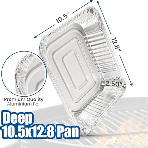 Aluminum Pans Disposable Half Size (10 Pack) – MADE IN USA – 9x13
