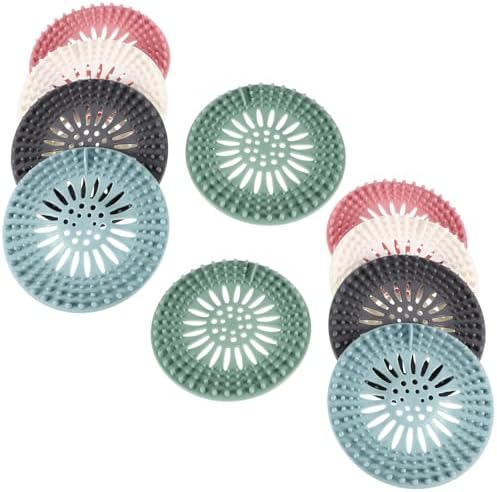10pcs Hair Drain Catcher and Kitchen Sink Filter Drain Cover Set