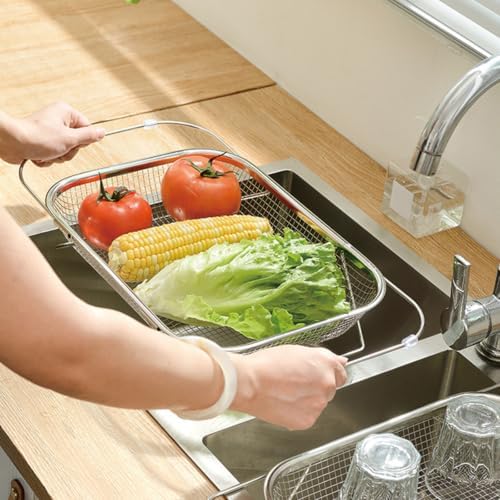 Stainless Steel Telescopic Drainer Basket