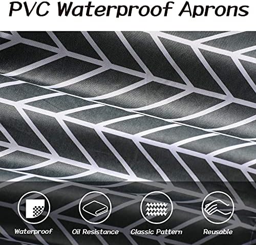 SATINIOR 3 Pcs Waterproof Kitchen Apron with 2 Pockets