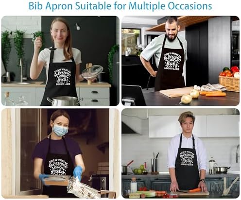 Lunch Lady Aprons for Women with 2 Pockets - Lunch Lady Gifts, Lunch