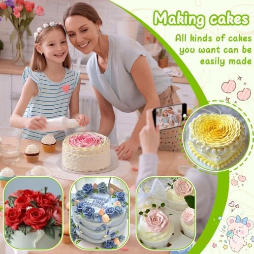 Suuker Fondant Rose Piping Tips Set, 7 Pieces