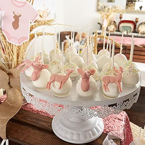 TOPZEA Set of 4 Cake Stands, White Metal Dessert Treat Table Display