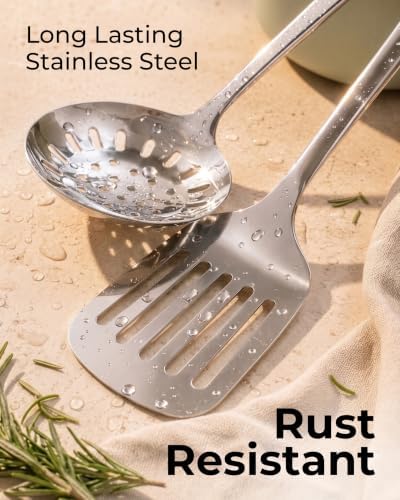 Zulay Kitchen 5-Piece Stainless Steel Cooking Utensil Set