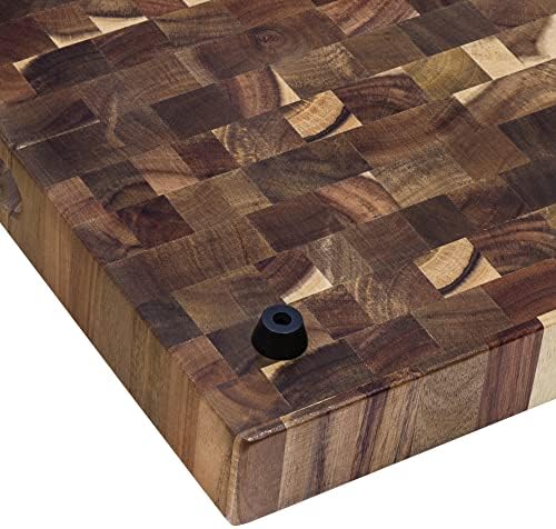 Ruvati Acacia End-Grain Butcher Block, 17 x 16 x 2 in