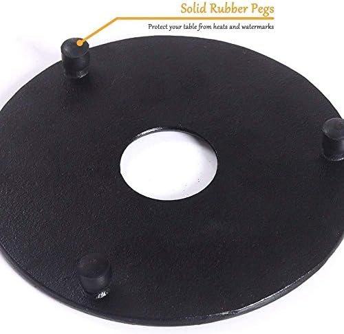 suyika Cast Iron Mat with Rubber Pegs/Feet for Japanese Tea Kettle