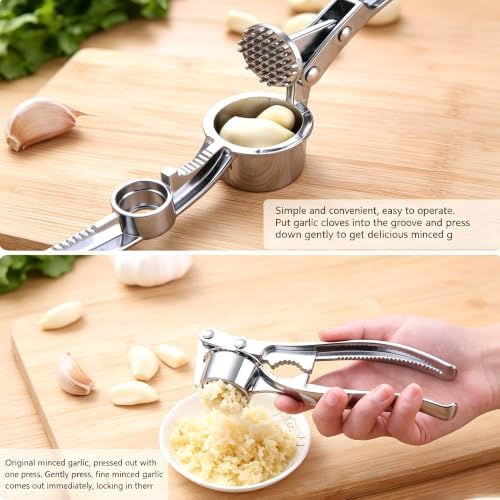Manual Garlic Press, 5 Types, Alloy/Stainless Steel