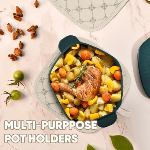 Oven Mitts Kitchen Towels Dishcloths with Pot Holders Sets 12PCS, Dish
