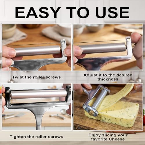 Kitchen Baking Combo Set - Stainless Bench Scraper - Cheese Slicer