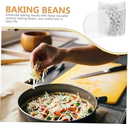 Reusable Ceramic Baking Beans 1 Bottle White for Pie Tarts