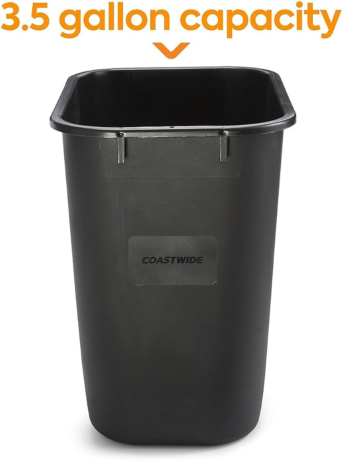 COASTWIDE Professional Indoor Trash Can Without Lid, 3.5 Gallon - Image 2