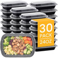 30Pack-24oz Meal Prep Containers Reusable with Lids - BPA-Free Plastic