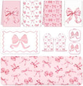 JarThenaAMCS 10Pcs Pink Bow Kitchen Dish Towels Rugs Oven Mitts and