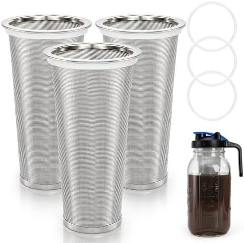 Goaste 3 Pack Cold Brew Coffee Filter for 32oz / 1Quart Wide Mouth