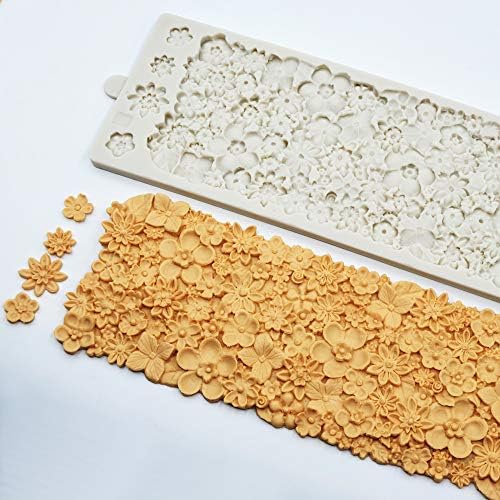 Edible Wedding Floral Flower lace Cake Silicone Embossing Texture