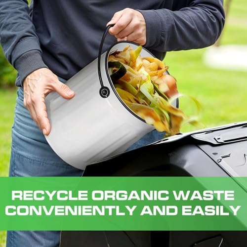 Plexon 1.5 Gallon White Countertop Compost Bin
