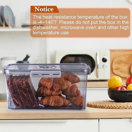 ANYPROLUS Airtight Bread Box with Lid, Grey