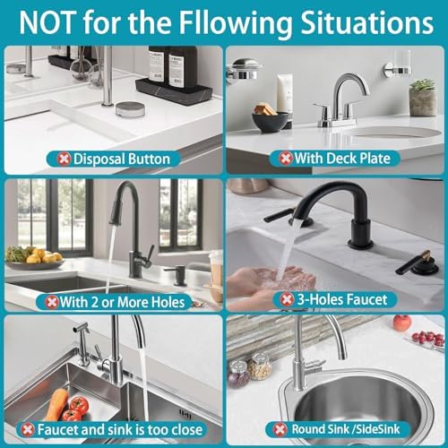 Fast Drying Stone Faucet Mat for Kitchen Sink with Raised Feet, Water