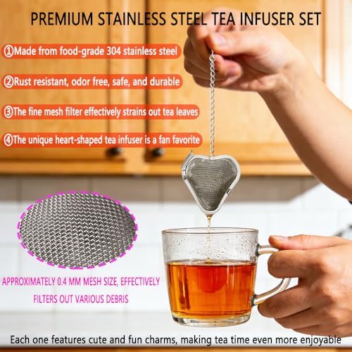 Cute Cat Tea Infuser, 2 Pcs Tea Strainers & Filters