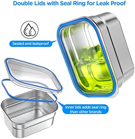 Lunch Box Stainless Steel Bento for Kids Adults Leakproof BPA-Free