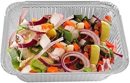 PARTY BARGAINS 5 Lb. Aluminum Foil Pans with Lids - 25 Count Set with