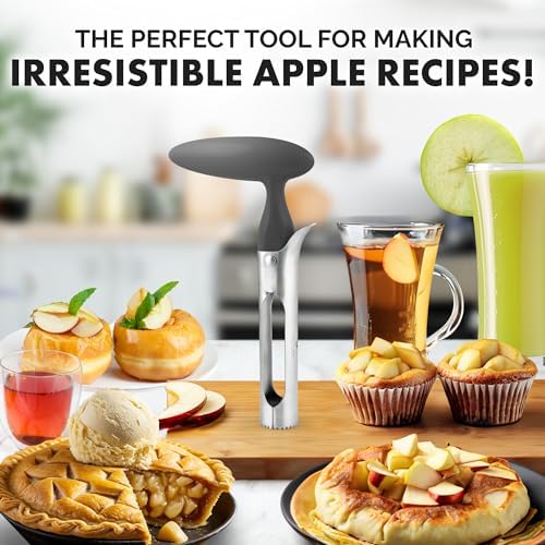 Zulay Kitchen Stainless Steel Apple Corer Tool - Charcoal