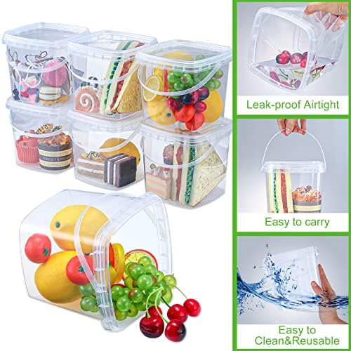 Macarrie 50 Pack 68 Oz Square Deli Containers with Lids Food Storage