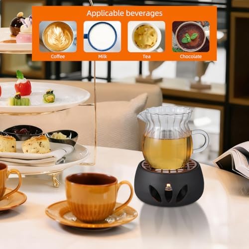 1 Set Ceramic Teapot Warmer Heating Base, Japanese Style 4.72x2.36