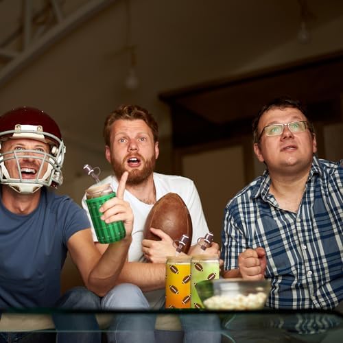 Reallnaive Football Party Decoration Glass Cup Set for Sport Lovers