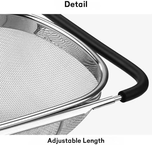 Over The Sink Colander, Stainless Steel Fine Mesh Expandable Colander