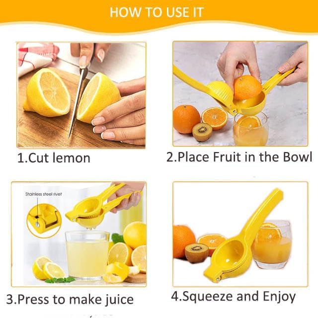 Handheld Lemon Squeezer with Seed Catcher