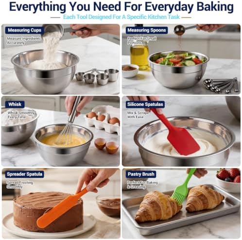 WEPSEN 25-Piece Mixing Bowls with Lids Set
