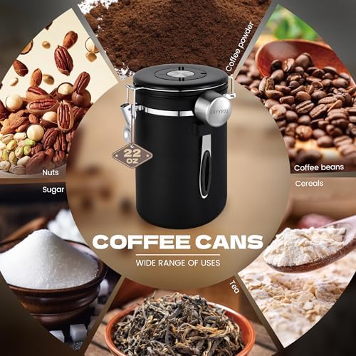 Coffee Canisters with Window,Airtight Coffee Container,22oz